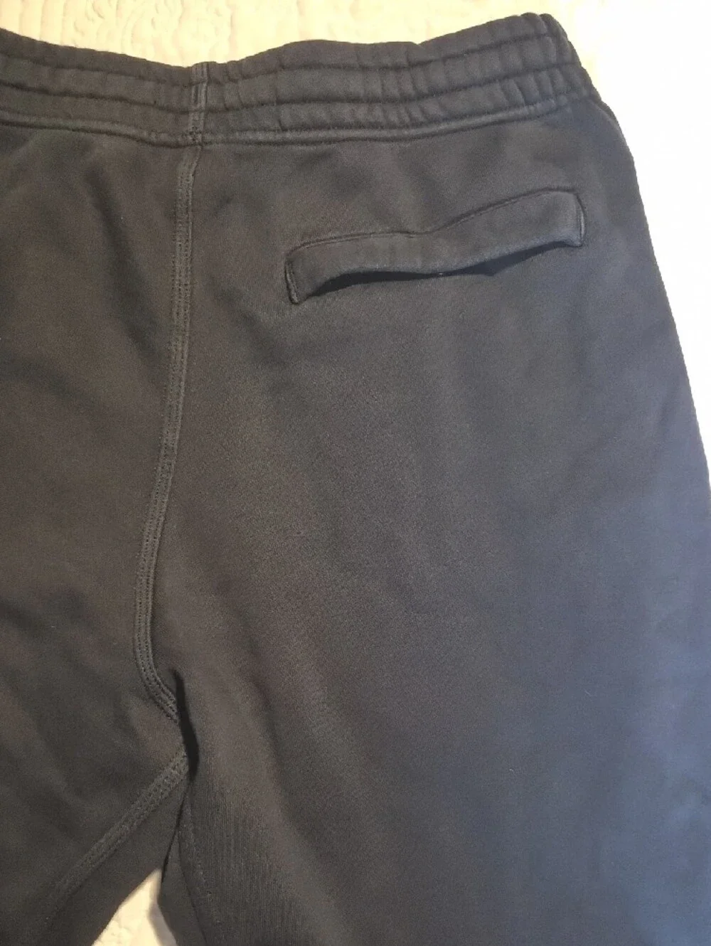 Nike Kids Black Jogger Sweatpants with White Swoosh